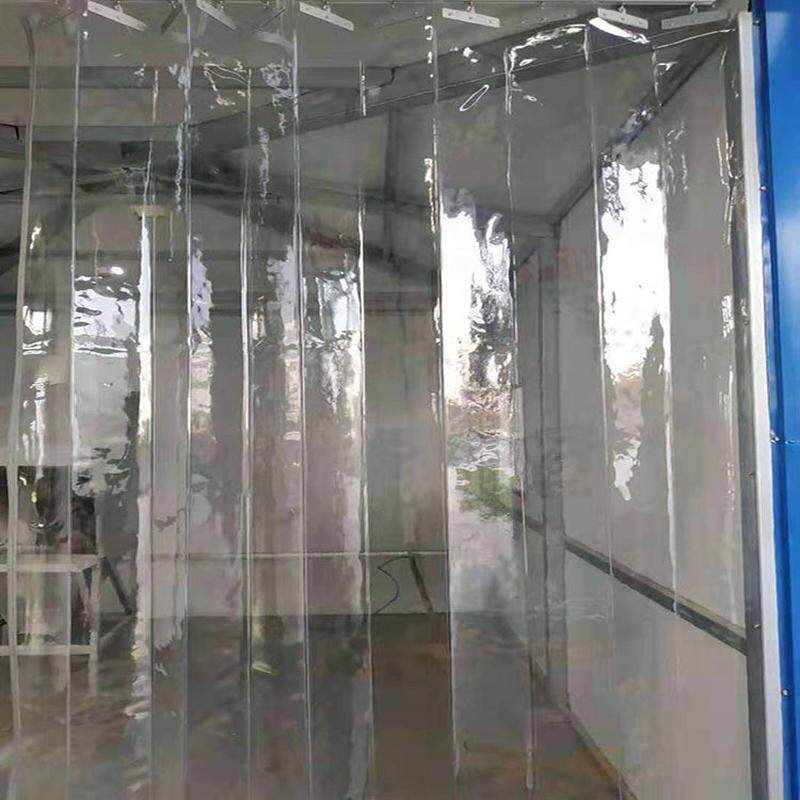 折叠门帘整片门帘洗车店隔断pvc滑动保暖全连接移动空调推拉挡风