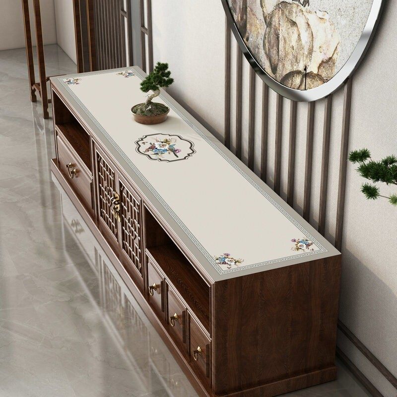 电视柜桌垫新中式桌旗餐边柜防水pvc桌布餐桌布皮革鞋柜台面垫子,居家布艺,桌布,淘宝优惠券,粉丝福利购,淘宝优惠卷
