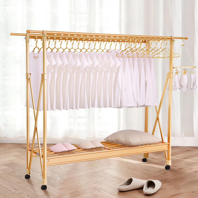 ss免安装至晾衣架厂家落地晾衣架折叠伸缩晾衣架移动名置地晾衣架