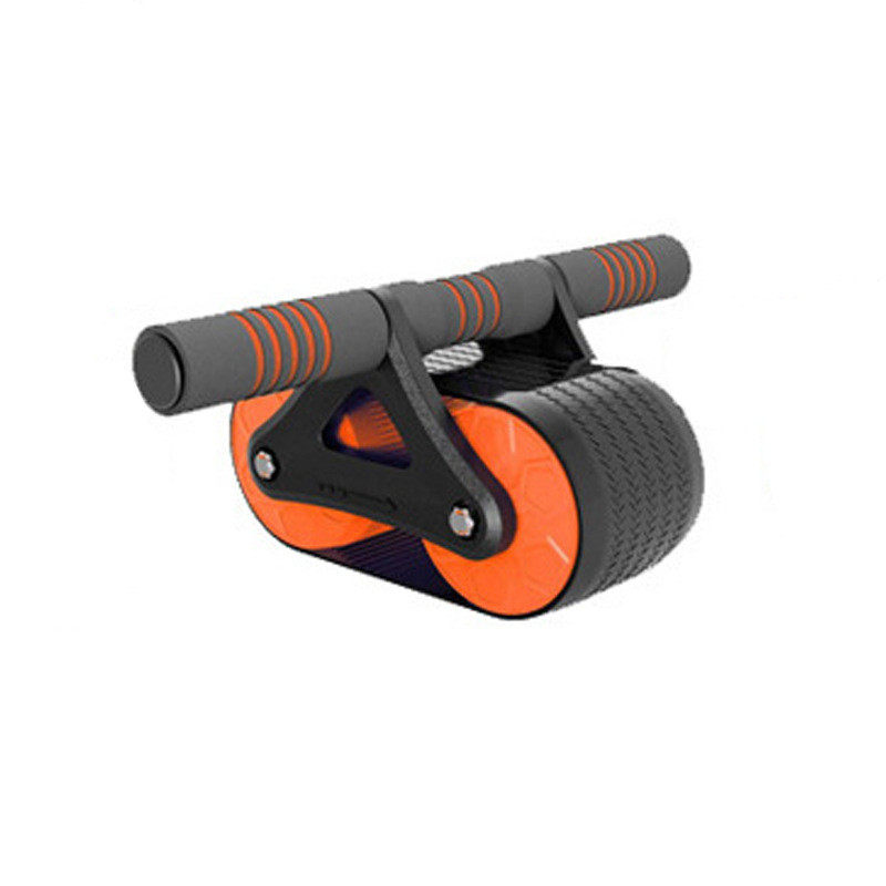 厂家直供回弹式健腹轮腹肌滚轮初学者收腹家用静音式回弹健腹轮