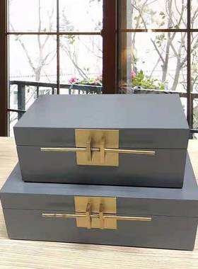 热销烤漆首饰盒简约古典轻奢收纳首饰盒摆件酒店样板房厂家直销收