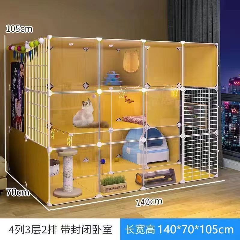 猫猫别墅猫笼子家用超大自由室内空间猫柜带厕所一体猫屋全景舍