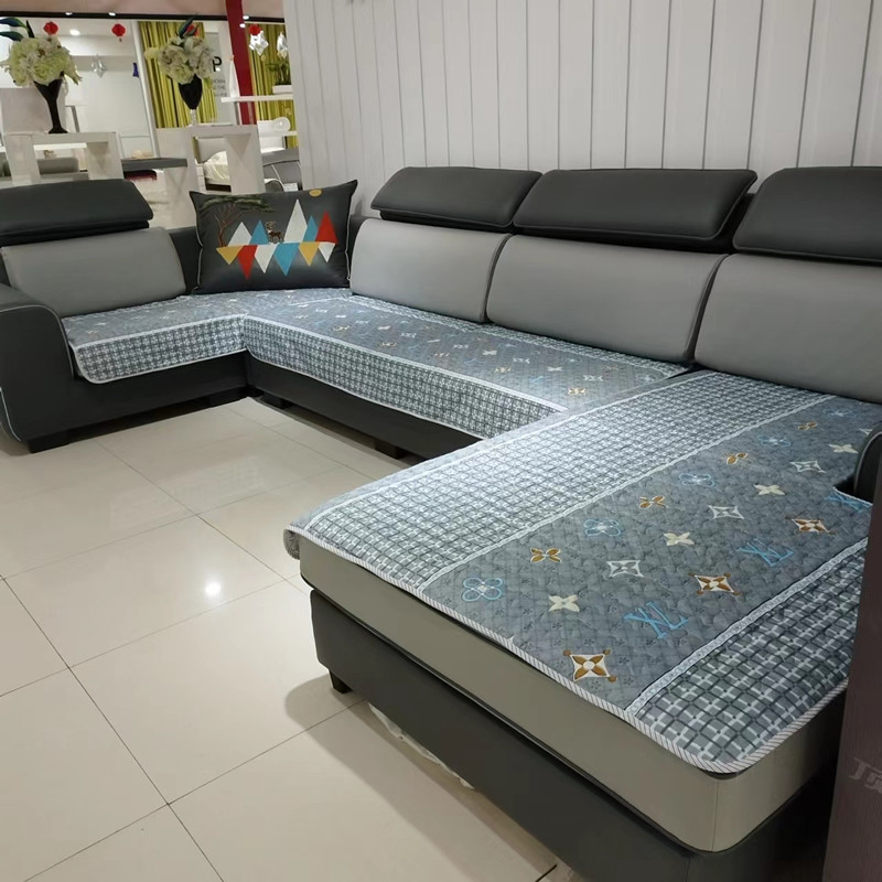 56pc宇扬u型4妃内大沙发左右妃位通用坐垫套装米位两面可铺沙发套