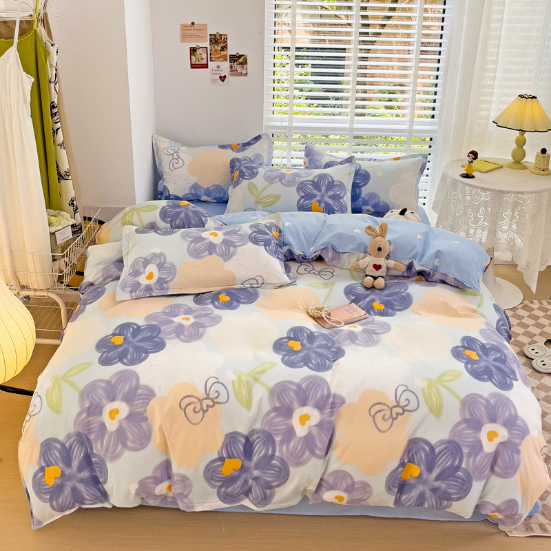 网红爆款四件套1.8m床上用品学生宿舍上下床四季通用三件套家用2m