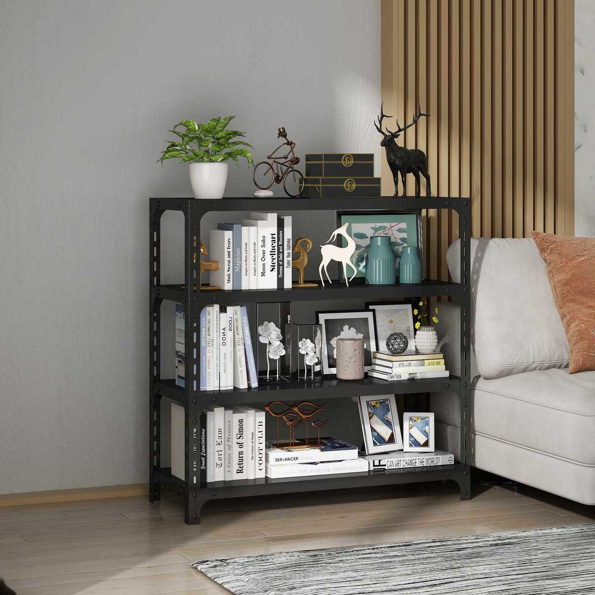 角钢超市多层储物架轻型仓库落地置物架仓储货架家用阳台收纳组装