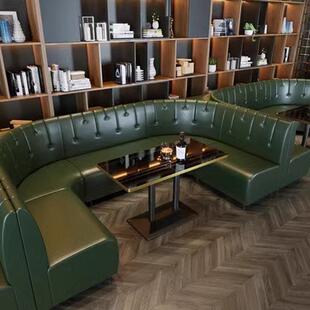 ktv轻奢沙发卡座茶几家庭酒吧清吧ul型转角包厢组合欧式沙发