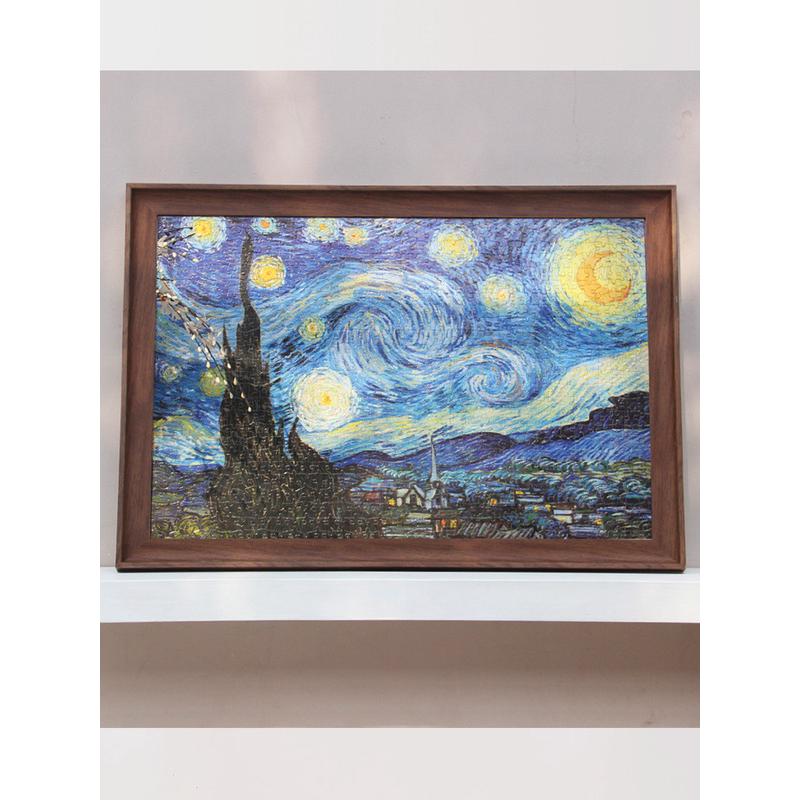 alj6欧式定做相框挂墙美式300片500片1000片2000片拼图框装饰画