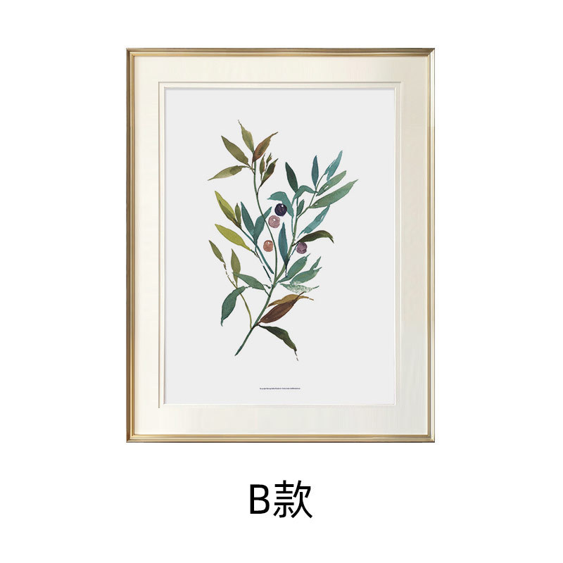 现代简约客厅沙发水彩美式画餐厅墙画简美卧室挂画玄关走廊装饰画图片
