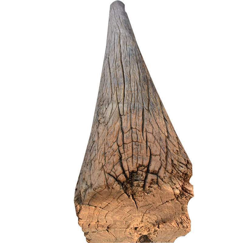 老榆木房梁仿古原木风化实木柱子隔断装修旧木头材料老榆木板材