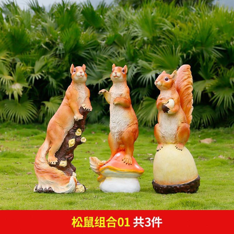 仿真树脂挂件松鼠摆件玻璃钢动物雕塑户外庭院花园林景观装饰小品