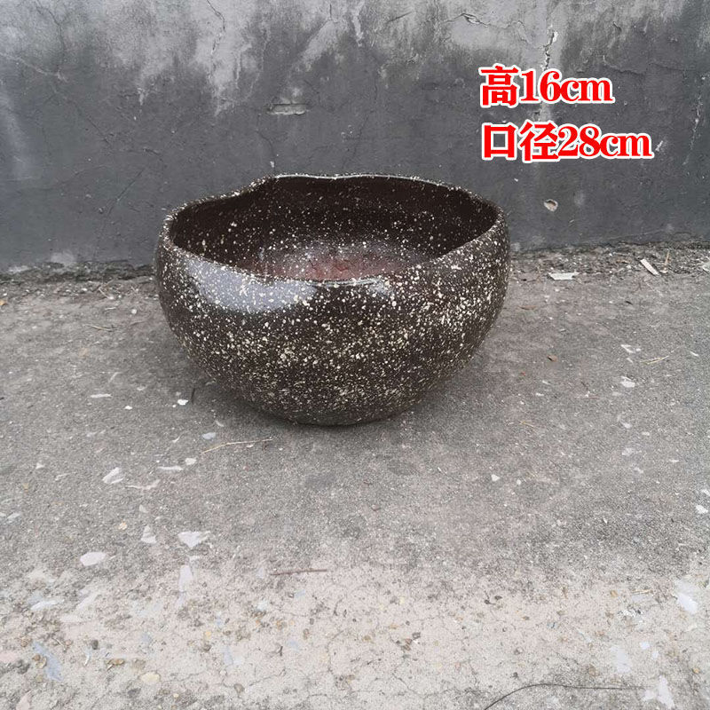 水草种植罐插画多肉陶罐花盆复古创意土陶罐桌面高植物陶瓷水培
