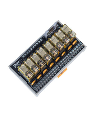 宝轩厂家直供mil牛角接线和路继电器模组24v8泉16路继电器模块