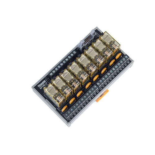 宝轩厂家直供mil牛角接线和路继电器模组24v8泉16路继电器模块