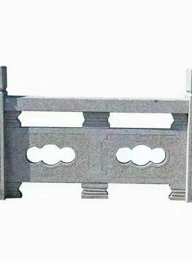 河道花岗岩芝麻刻石雕护栏景观镂空雕灰石栏板厂家价格中式升旗台