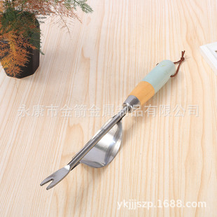 园林工具木柄套色不锈钢组套户外刨土起草器工具套装批发家用定制