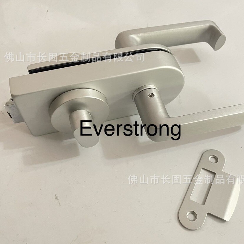 热销厕所卫生间红绿指示门锁玻璃门锁铝合金锁缺口执手锁