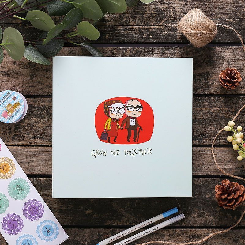 diy可写字纪念册5寸6寸相册家庭影集手工本成长情侣恋爱插页式