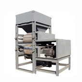 立式 易拉罐压扁机三相电铝制产品金属压片机饮料瓶类双辊挤扁设备