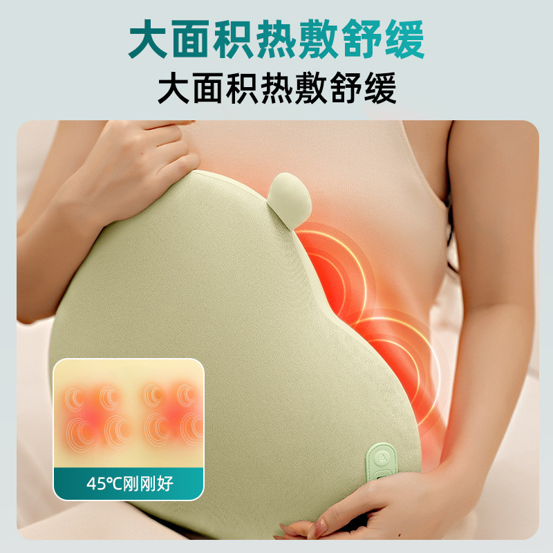按摩器腰背部家用靠枕热敷护腰办公居车载多功能靠垫抱枕按摩仪