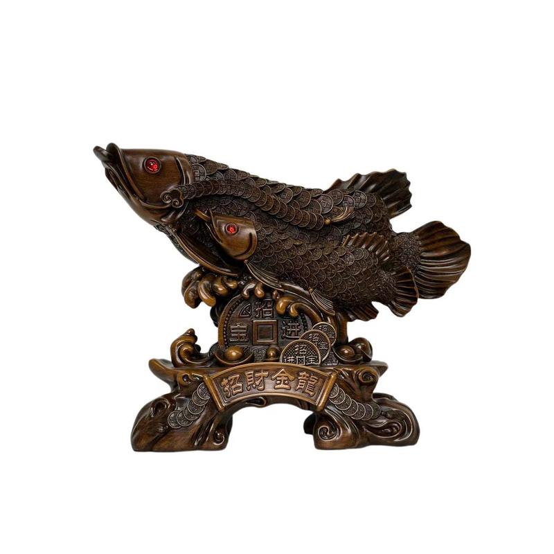 工厂直供招财金龙摆件仿木乔迁家居办公室工艺品开业质送礼