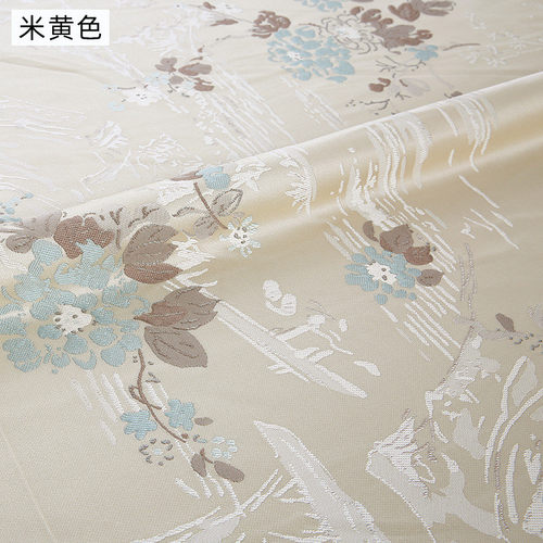 批发低价款新中式沙发抱枕坐垫高花鸟遮光窗帘客厅提花布布料