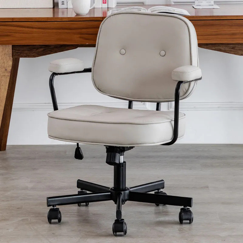 电脑椅家用办公椅久坐舒适升降轻奢简约北欧书桌旋转靠背椅子书房