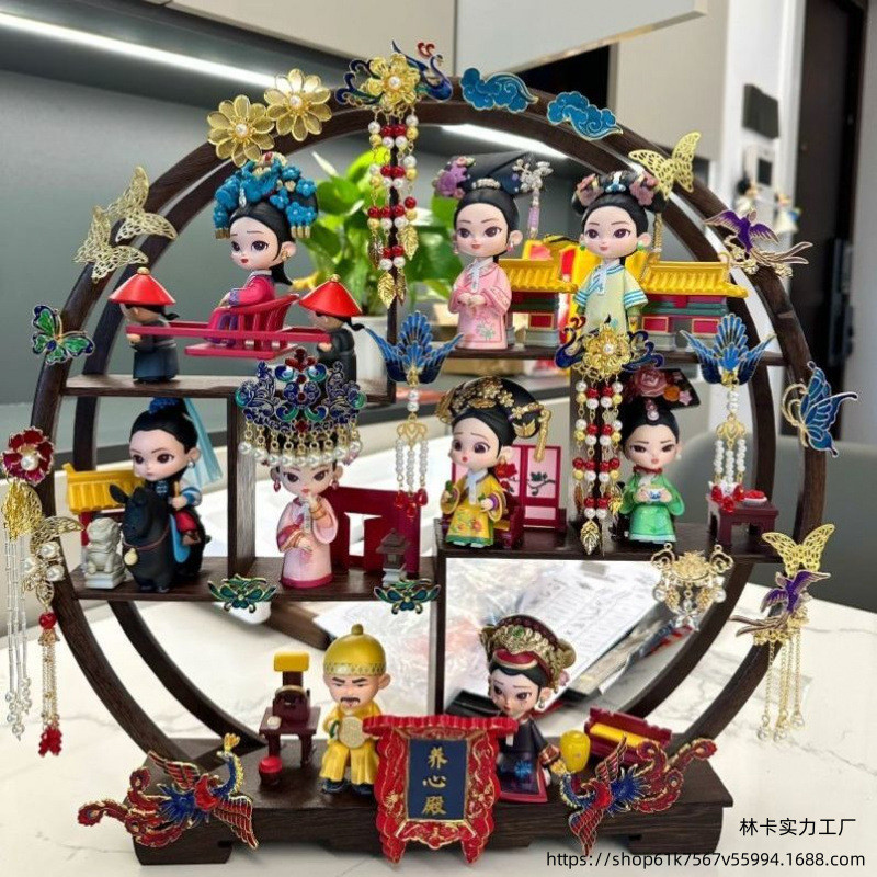 V林7鸡翅木博古架小多宝阁实木古玩展示架核桃奇石头甄嬛传展示架