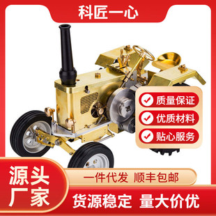 配备1.6cc迷你卧式 T16古董滚筒拖拉机型号 风冷单缸汽油内燃机