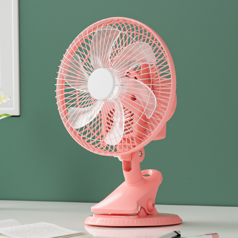 电风扇小型插电式台式电风扇家用小台扇桌面大风力摇头办公室夹扇