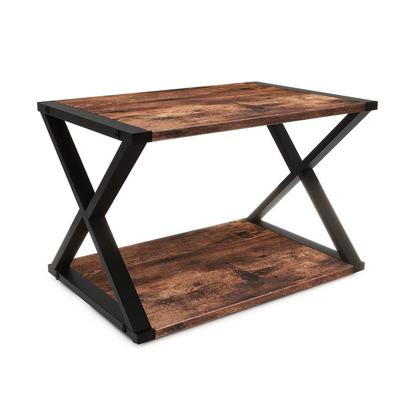 多功能打印机置物架客厅收纳架x型落地置物架桌面简易实木书架