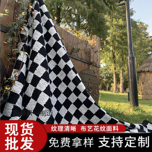 鞋 厂家批发质感棉麻布艺花纹面料桌布纹布料服装 帽家居提花面料
