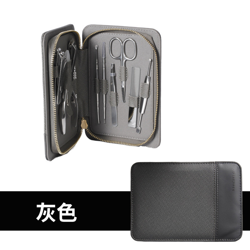 11件套不锈钢指甲剪指甲刀挖耳勺批发甲沟鹰嘴钳便携全套修脚刀