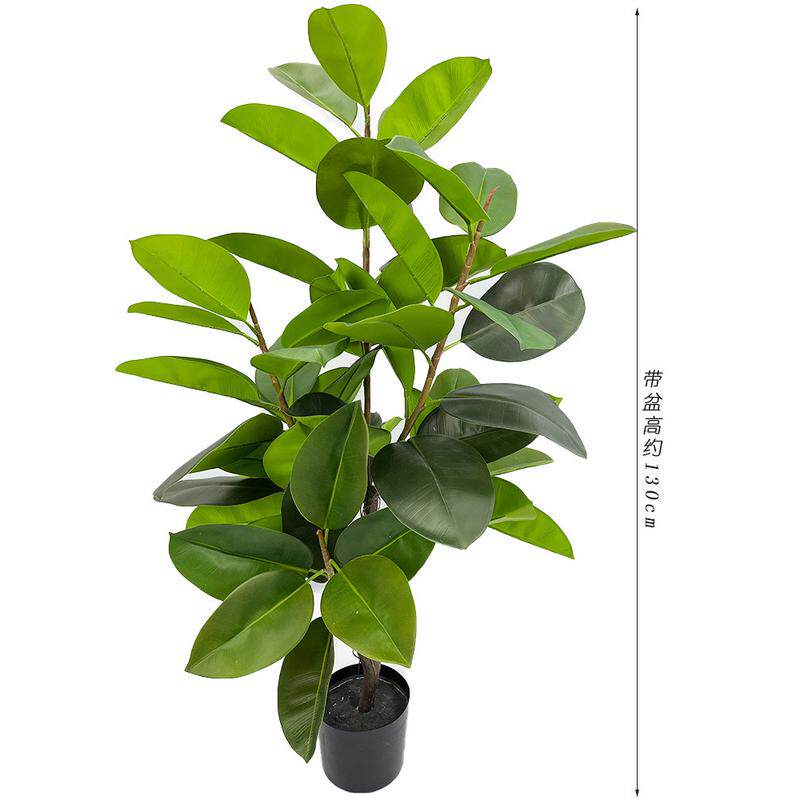 仿真橡皮树北欧装饰绿植橡胶树植物盆栽室内家居客厅落地仿生盆景