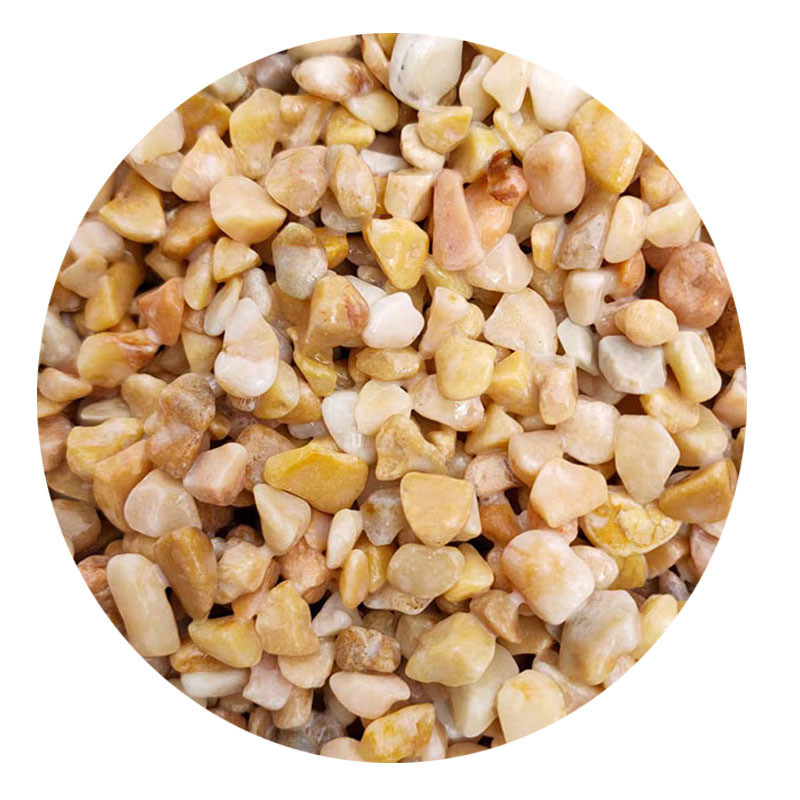 等直供中国黄石子黄色石子砾石/卵石1-2cm3-5cm厂家黄色洗米石