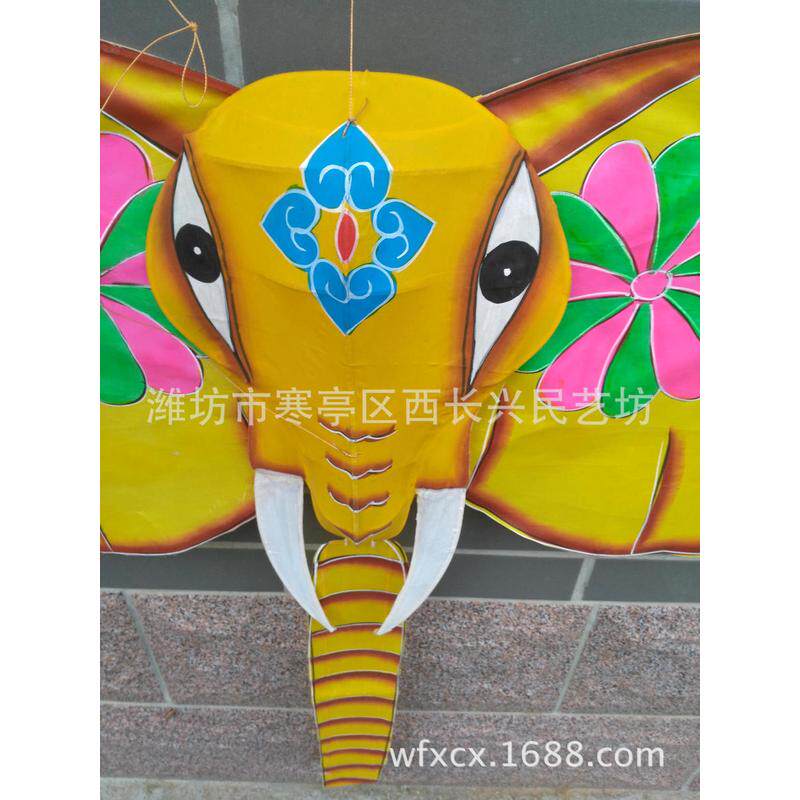 潍坊自由类风筝大象风筝纯手工绘制美陈风筝风筝大象放飞