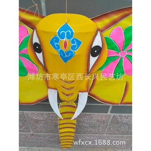 潍坊自由类风筝大象风筝纯手工绘制美陈风筝风筝大象放飞