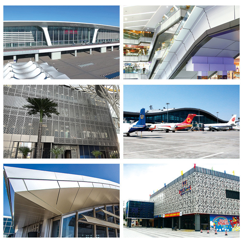 外墙门头材料木纹冲孔室内外工程铝板装饰幕墙氟碳喷涂铝单板