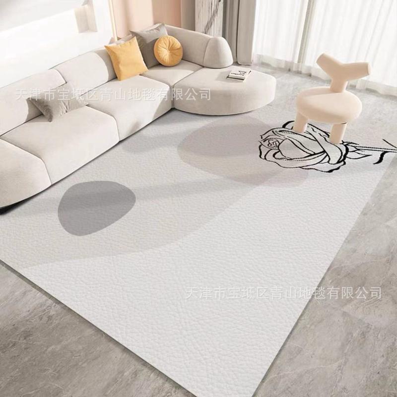 pvc地毯客厅防水免洗皮革茶几毯可擦防滑2022新款pu卧室地板垫子