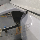 房车露营车橡胶铰链侧边门铝合金防水铰链舱门工具箱前置合页