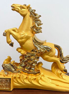 树脂工艺品中式马摆件新款马到成功办公家居装饰商务送礼厂家批发