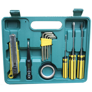 16件套工具箱碳钢材质家庭型工具实用组合五金工具套装16pc装