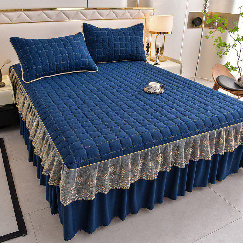 欧式夹棉床裙单件2024新款下摆遮丑大红色床罩床裙款防尘床垫套,床上用品,床裙,淘宝优惠券,粉丝福利购,淘宝优惠卷