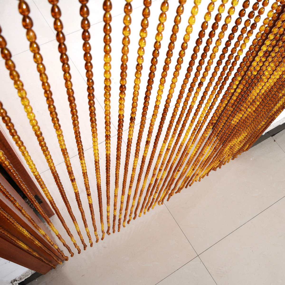 水晶珠帘成品隔断帘水晶帘子客厅卫生间批发挂帘古铜色