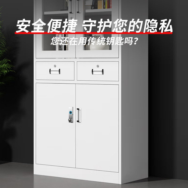 dl指纹钥匙两用现代简约智能收纳柜更衣柜锁办公桌锁文件柜家具锁