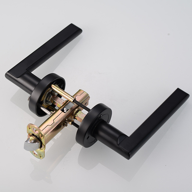 家用卧室房间门锁执手轻奢简约木门静音实心把手锁机械分体锁具