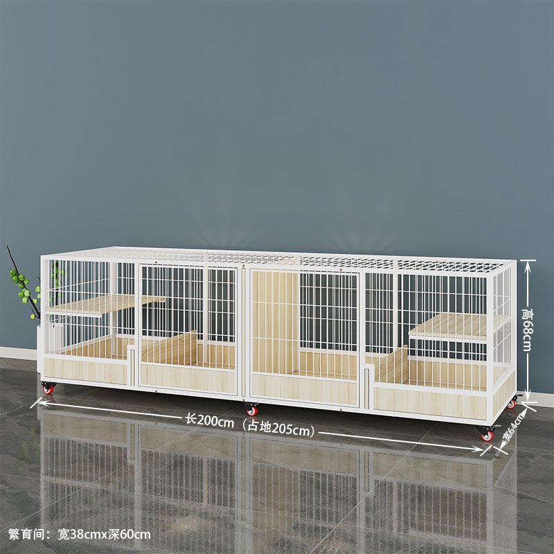 hp繁育猫笼别墅猫笼子超大空间猫舍实木猫咪笼繁两层三层展示猫屋