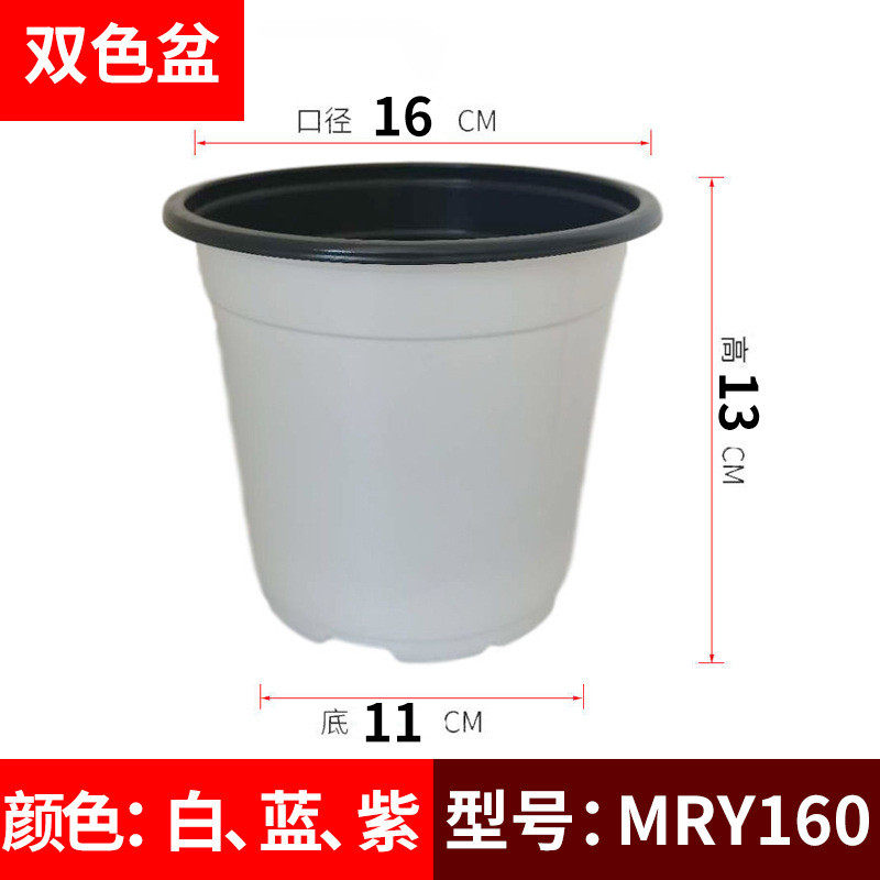加厚pp双色盆双色花盆彩色花盆育苗盆种植盆基地盆多肉种植花盆