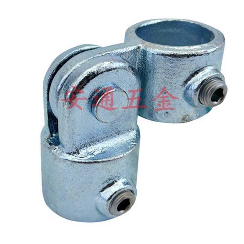 2寸钢管连接件60mm镀锌圆管接头dn50护栏快速连焊接免接头三四通