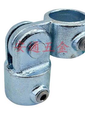 2寸钢管连接件60mm镀锌圆管接头dn50护栏快速连焊接免接头三四通