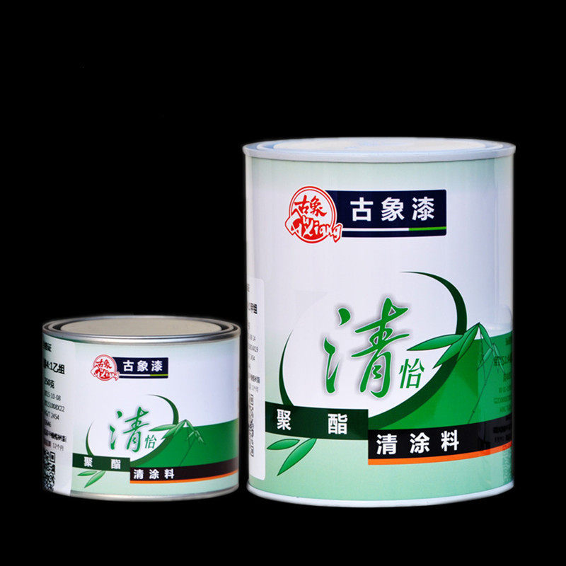 古象清怡清水685清漆涂料 聚氨脂透明亮光清耐磨防水漆 1.25kg